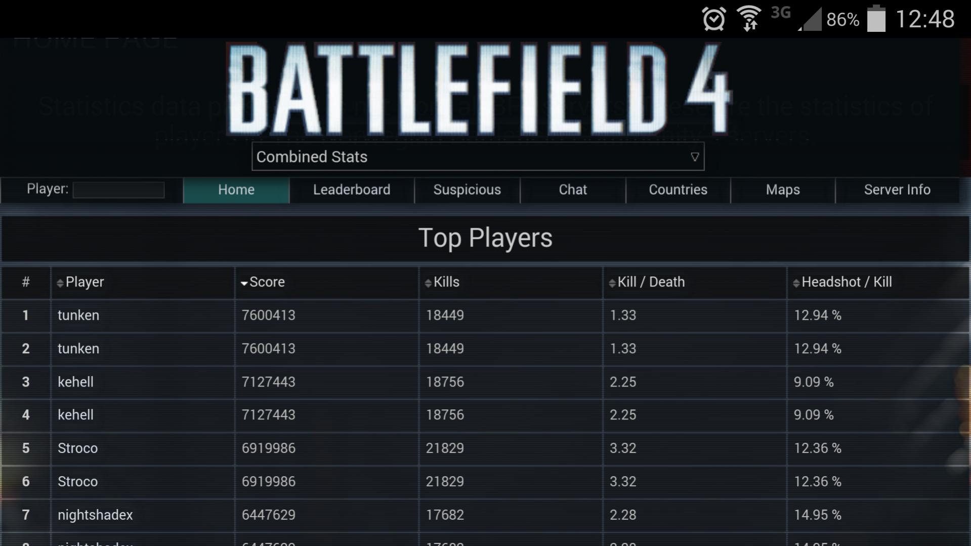 BF4] Stats webpage for XpKiller's Stats Logger Plugin - Plugin